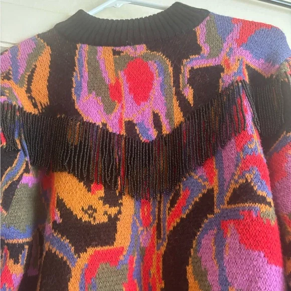 Farm Rio Sweater with Beads Women's Size XXS - Picture 3 of 6